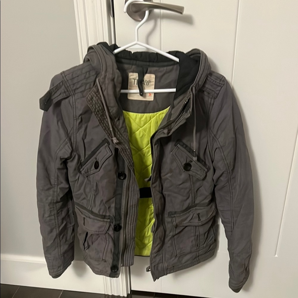 TNA Winter Gray Jacket with Hood